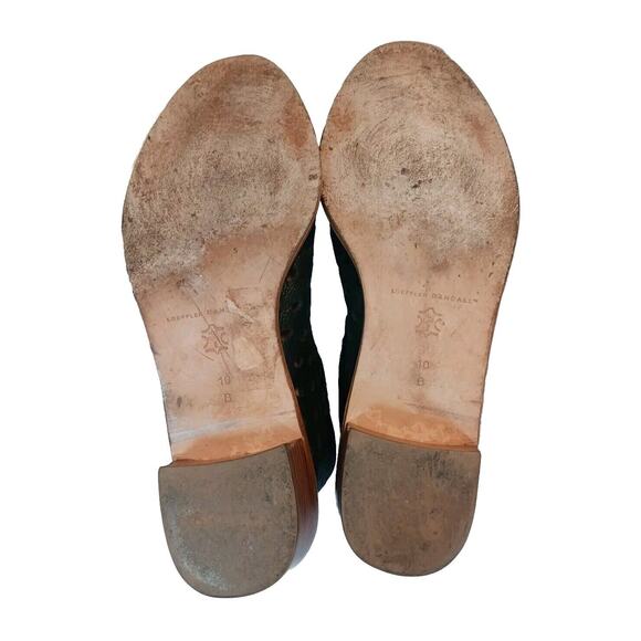 Loeffler Randall Ione Booties Perforated Open Toe Women's Size 10 Black Leather - Picture 7 of 10